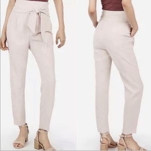 Express Women's Cream Tie-Waist Pants
